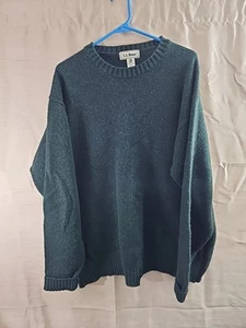 LL Bean Pullover Herren XL Forest Green Hunter 100% Shetlandwolle Made Scotland - Bild 1 von 6