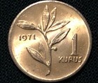 Turkey 1 Kurus 1971. World Coin. Combined Shipping Available.