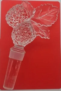 Vintage Rare Mikasa Crystal Raspberry Delight Blackberry Wine Bottle Stopper - Picture 1 of 4