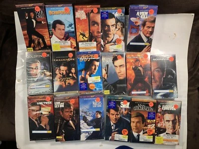 James Bond Collection 007 17 Movies Total VHS Box Sets Some SEALED - Image 1 of 4