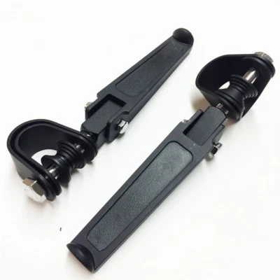 1.25 "Black U-Clamp Footpeg For Harley 1200 Nightster Super Glide Sportster Xl R - Image 1 of 4