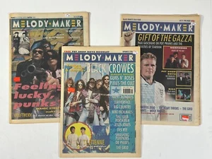 3 Melody Maker Mags 90 & 91 London Music Scene Black Crowes Prince Grateful Dead - Picture 1 of 24