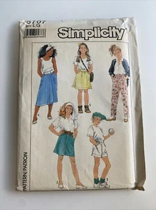 8707 Vintage Simplicity SEWING Pattern Junior Mini Dress Pants 👖 ab8 - Picture 1 of 2