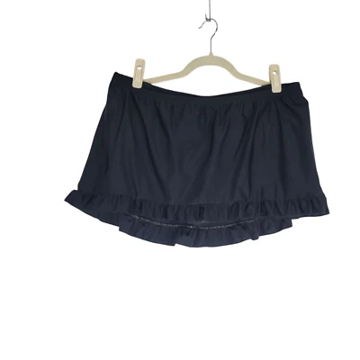 Юбка для плавания Pure Energy черная с гофрированным подолом встроенная бриф размер 20 Вт/22 Вт - Изображение 1 из 4