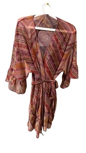 Bata kimono Victoria’s Secret Ombré talla XS S transparente brillante cubierta de playa - Imagen 1 de 4