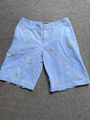 Pantalones Cortos Polo Ralph Lauren Azul Velero Barco Bordado Pana Juvenil 14 Foto 1 de 4