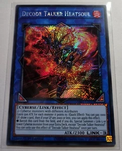 Yugioh! Decode Talker Heatsoul 1st Ed. RA01-EN048 Platinum Secret Rare 25th - Picture 1 of 1