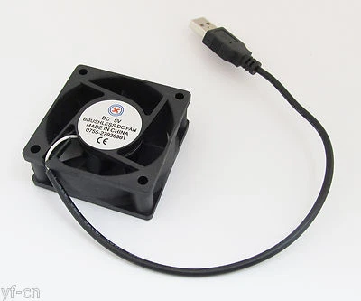 1pc USB Powered 5V 60 x 60 x 25mm 6025 USB Powered Brushless DC Cooling Fan - Image 1 of 4