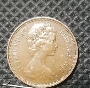 Great Britain One 1 New Penny 1971 Coin Pence Cent UK GB Queen Elizabeth II - Picture 1 of 4