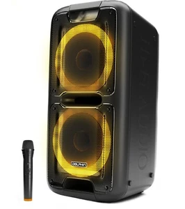 Dolphin SP-2100RBT Dual 10" 3400W Bluetooth PA Speaker X-BASS, LED, Mic/Guitar - Picture 1 of 6