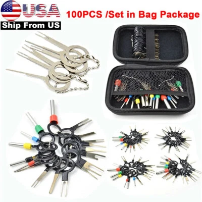 Car Pin Extractor Tool Release Electrical Wire Connector Puller Repair Removal  - Image 1 of 4
