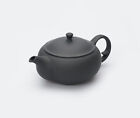 Azmaya Japanese Tokoname Teapot - Black Unglazed Ceramic 300ml Kyusu