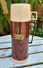 Thermos Flask Vintage Retro 0.5 Litre Capacity Brown And Cream 