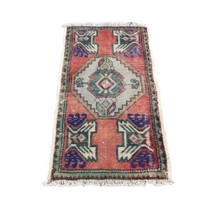 Türkischer Handgeknüpfter Vintage Teppich, Bauernteppich, Bohemian Yastik Rug - Bild 1 von 9