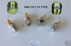 1x SMA Male/Female To F TV Male / Female Jack Plug COAX RF Connector Adapter USA - Picture 1 of 8