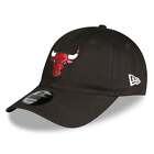 New Chicago Bulls Black New Era 9Twenty Cloth Strap Adjustable Cap - Black
