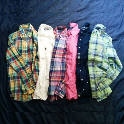 Mens Polo Ralph Lauren Long Sleeve Custom Fit Buttondown Linen Shirt S M L XL  - Image 1 of 2