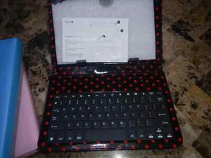 Digital2 ACK900A: 9" Micro USB Case & Keyboard Tablet w/ Kickstand Red Dot Print - Picture 1 of 1