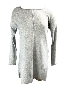 Carre Noir Gray Tunic Poly Blend Quarter Sleeve Sweater Size Small - Picture 1 of 5