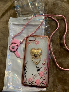 Floral print princess case with heart - iPhone 7/8 - no brand - Picture 1 of 4