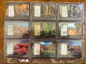 NATIONAL PARKS VINTAGE MAP RELICS- 2018 Upper Deck National Parks Full Page LOT - Picture 1 of 2