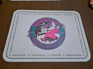 Unused New Rare McDonald's Mac Tonight 170 Broadway Placemat Tray Liner - Picture 1 of 2