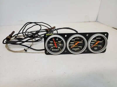Juego de manómetros llenos de líquido AutoMeter 2-5/8" 1987-1993 Ford Mustang Boost aceite de agua  Foto 1 de 4