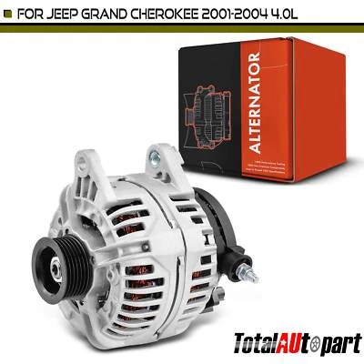 Alternador nuevo para Jeep Grand Cherokee 2001-2004 L6 4,0 L 132A 12 V CW 6 ranuras Foto 1 de 4