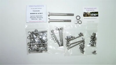 Kawasaki KH500 H Series - Ignition Generator Regulator Mounting Set - S/Steel - Image 1 of 4