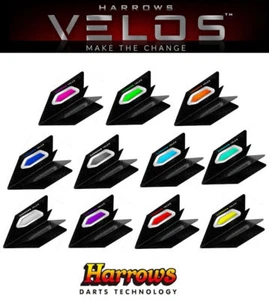 6 Dart Flights Harrows VELOS, Farbe wählbar - Picture 1 of 13