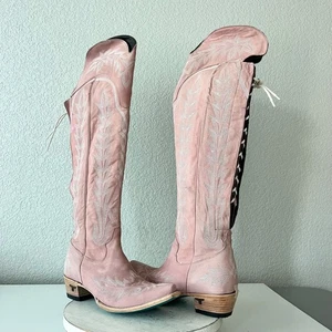 Botas de Vaquero Lane LEXINGTON Sobre la Rodilla Mujer 11 Rosa Vaquera Occidental Alto - Imagen 1 de 15