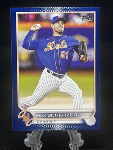 2022 Topps Update Max Scherzer Royal Blue #US1 - New York Mets - Picture 1 of 1