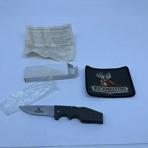 BUCKMASTERS Pocket Knife And IRON-ON CLOTH PATCH 4” EMBROIDERED - Picture 1 of 7
