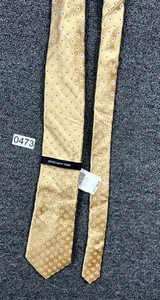 Jones New York 100% Silk Tie Mens Gold & Blue Polka Dots Geometric NWT - Picture 1 of 7