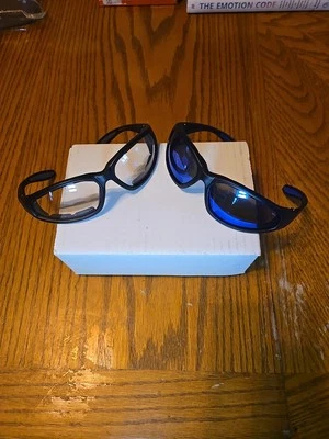 2 gafas de seguridad Hercules Global Vision Plus ANSI Z87.1+ lentes transparentes y azules Foto 1 de 4