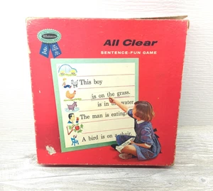 All Clear Sentence Fun Game Whitman 1960s Vintage Educational Learning Word Play - Picture 1 of 2