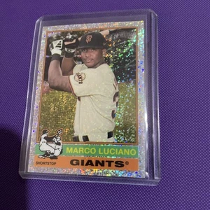 2025 Topps Heritage - Marco Luciano #23 Chrome Silver Sparkle Refractor Giants - Bild 1 von 3