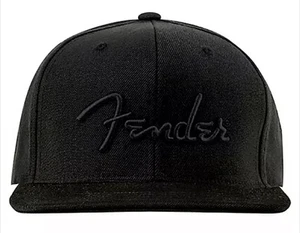 Fender Guitars Officially Licensed Black Flat bill Snap Back Hat NWT - Picture 1 of 3