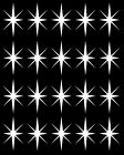 20 x Star stickers, Christmas Wall, Window Decor, Giftwrapping, Card Making