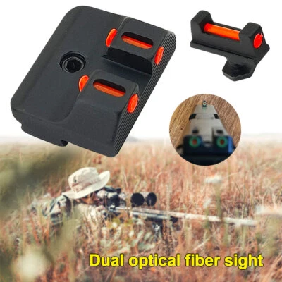 Front & Rear Sights Fiber Optics Visiere for Glock 17 17L 19 22 34 35 38 39 - Image 1 of 4