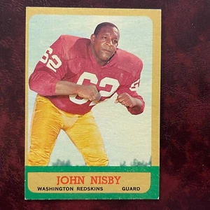 1963 Topps Set JOHN NISBY raro SP #163 WASHINGTON REDSKINS NR-MINT *ALTA QUALITÀ* - Foto 1 di 2