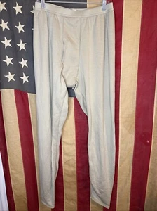 Large Long Military Thermal Fleece Brown Men Pants Waffle Knit 6164 - Picture 1 of 3