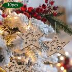 10pcs Unfinished Wooden Cutouts Blank Christmas Wood Slices For Diy Project
