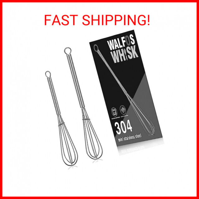 Mini whisk small whisk bulk stainless steel 6 pieces 7 inch tiny whisk for  Wh
