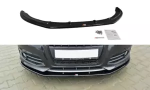 Front Diffuser Diffusor V2 Maxton Design Gloss Black Abs For Audi S3 8P Facelift - Picture 1 of 6
