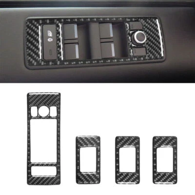 Interruptor de elevación de ventana de coche de fibra de carbono de vinilo deportivo para Land Rover Range Rover Foto 1 de 4