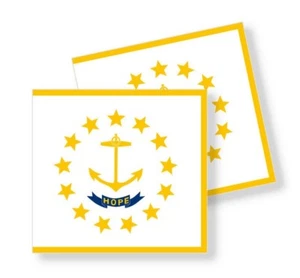 PEGATINAS DE BANDERA DEL ESTADO RHODE ISLAND - Calcomanía de vinilo - Elige la talla - Juego de 2 pegatinas - Imagen 1 de 3