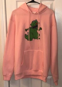 Nickelodeon Reptar Rugrats Dinosaur Pink Hoodie NWT Size Medium - Picture 1 of 4