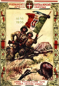 WW2 - COLONIE - 3° Reggimento Fanteria Piemonte - Tricolore - NV - SG225 - Picture 1 of 2