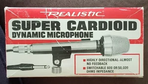 Super Cardioid Dynamic Microphone Vintage Realistic 33-992 Japan Original Box - Picture 1 of 3